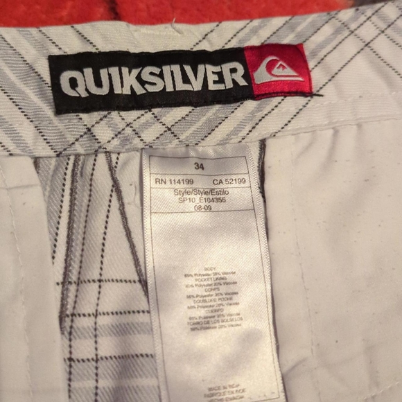 Vintage Y2K white Quicksilver plaid shirts size 34 - Picture 4 of 4
